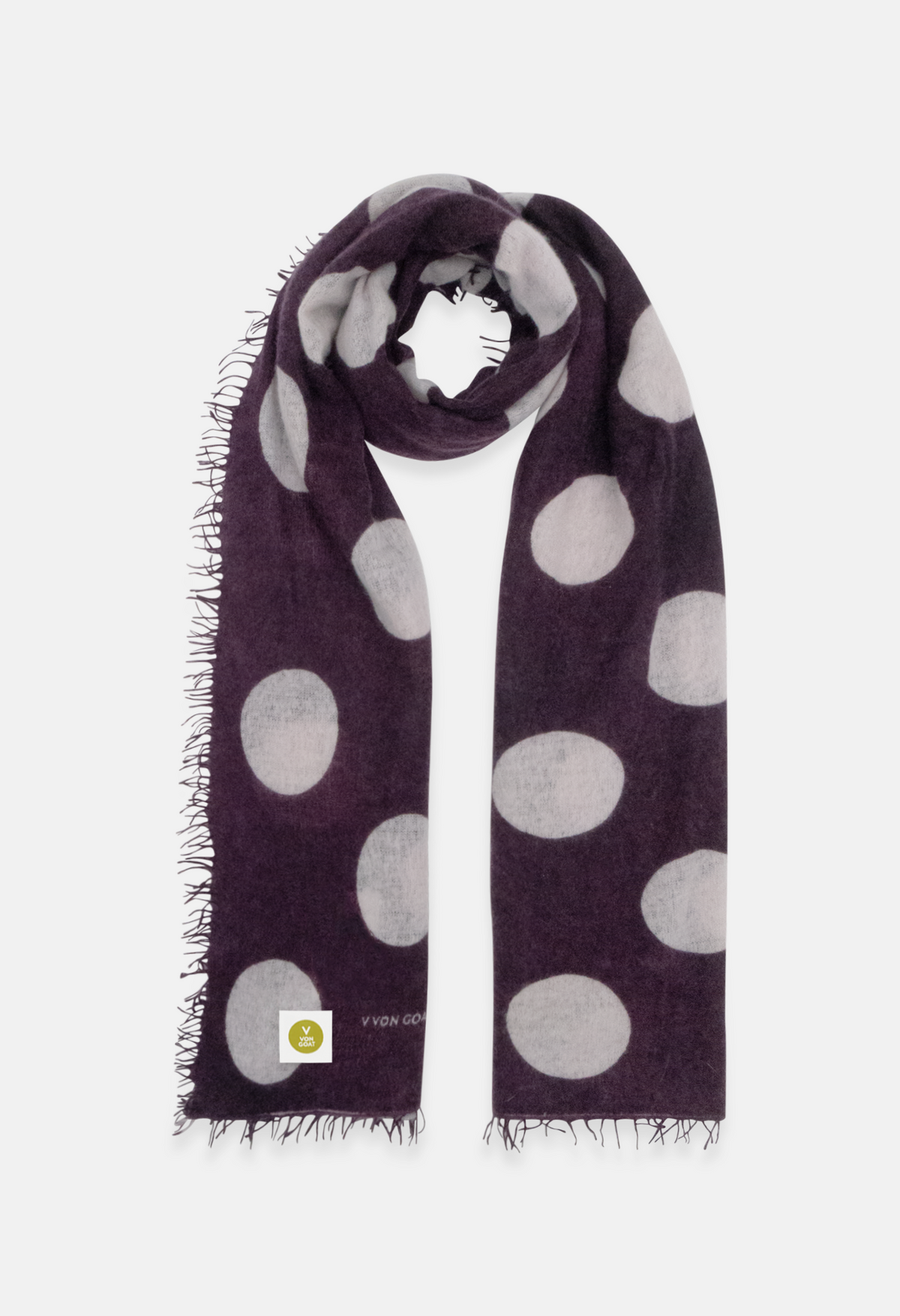 Schal Polka Dots Fig/Lavender Blue