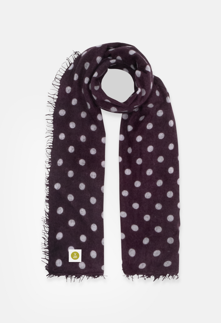 Schal Polka Dots Fig/Lavender Blue