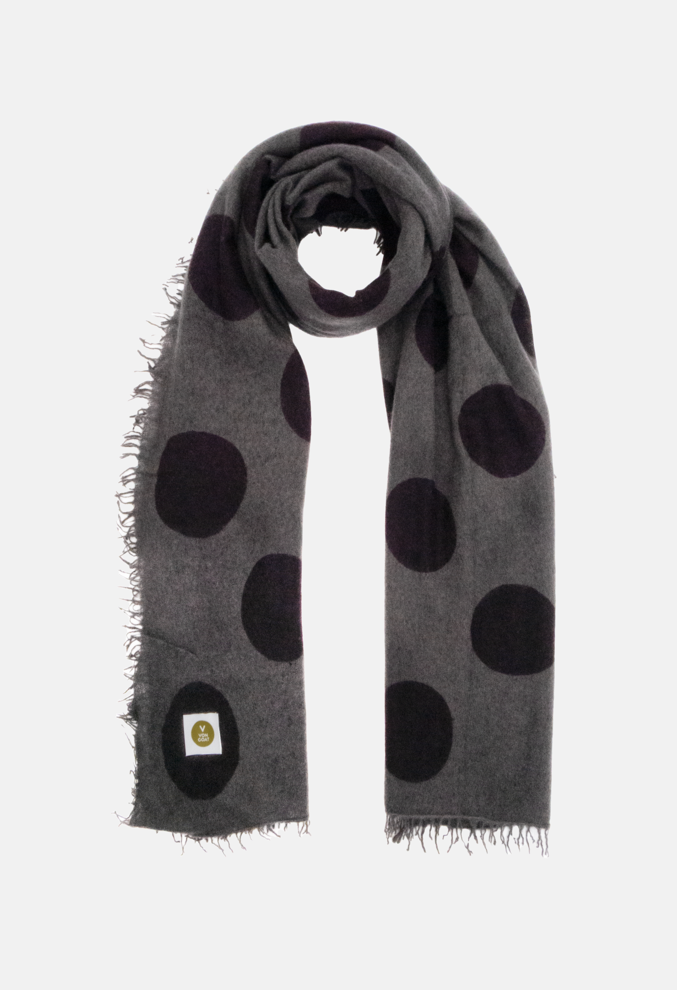 Scarf Polka Dots Fig/Rabbit