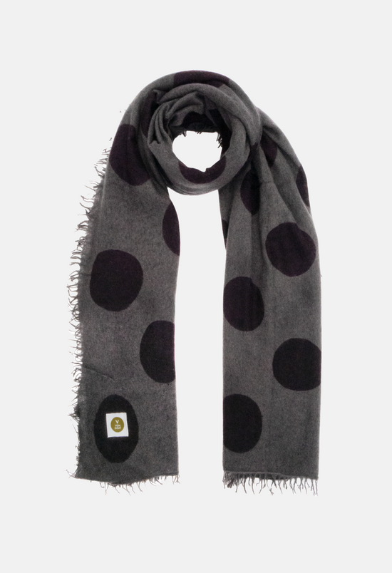 Scarf Polka Dots Fig/Rabbit