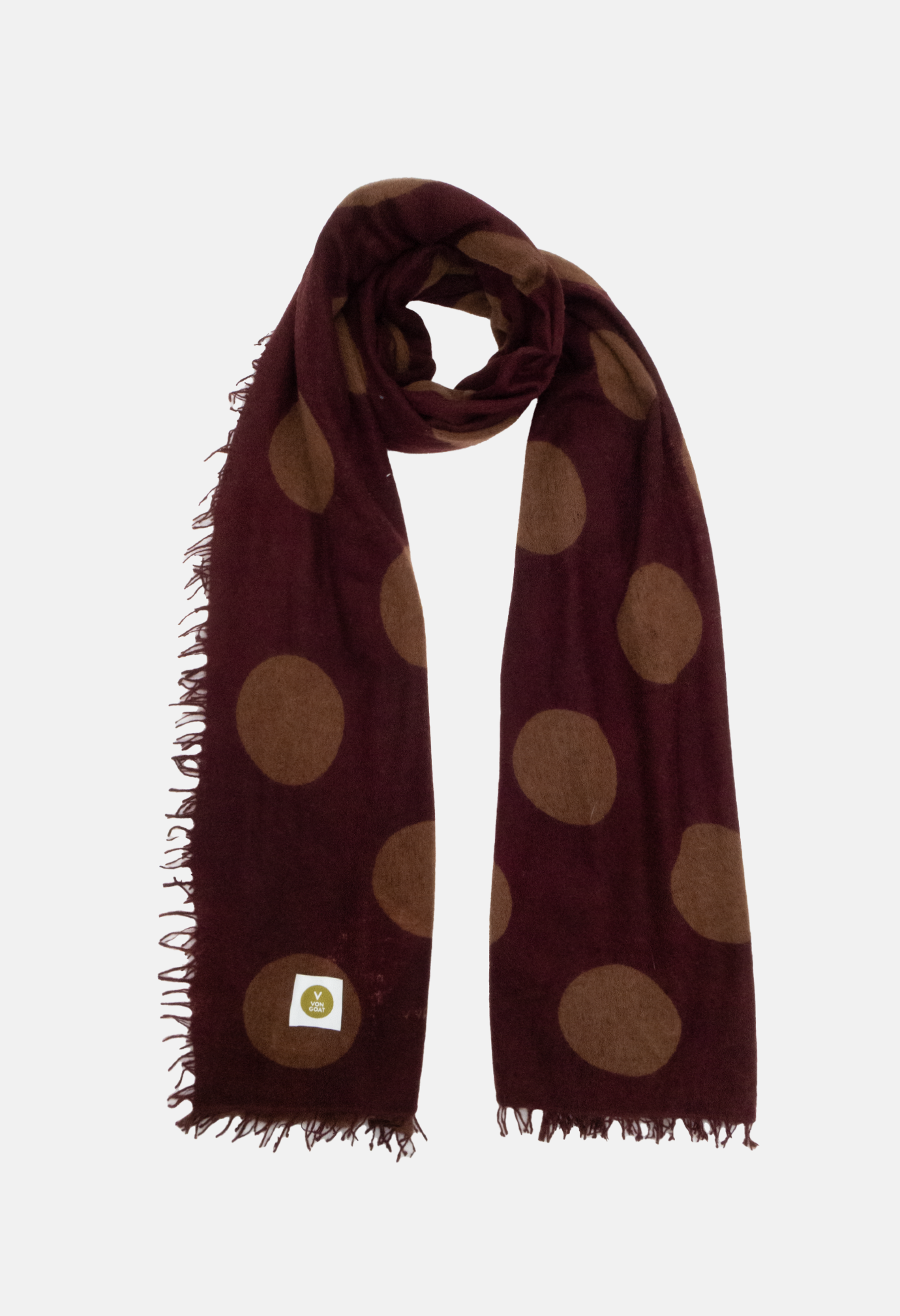 Scarf Polka Dots Mahogany/Toffee