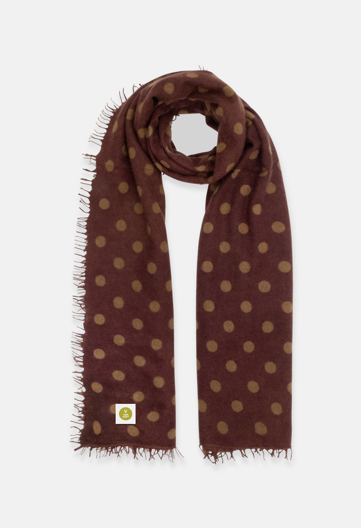 Schal Polka Dots Mahogany/Toffee