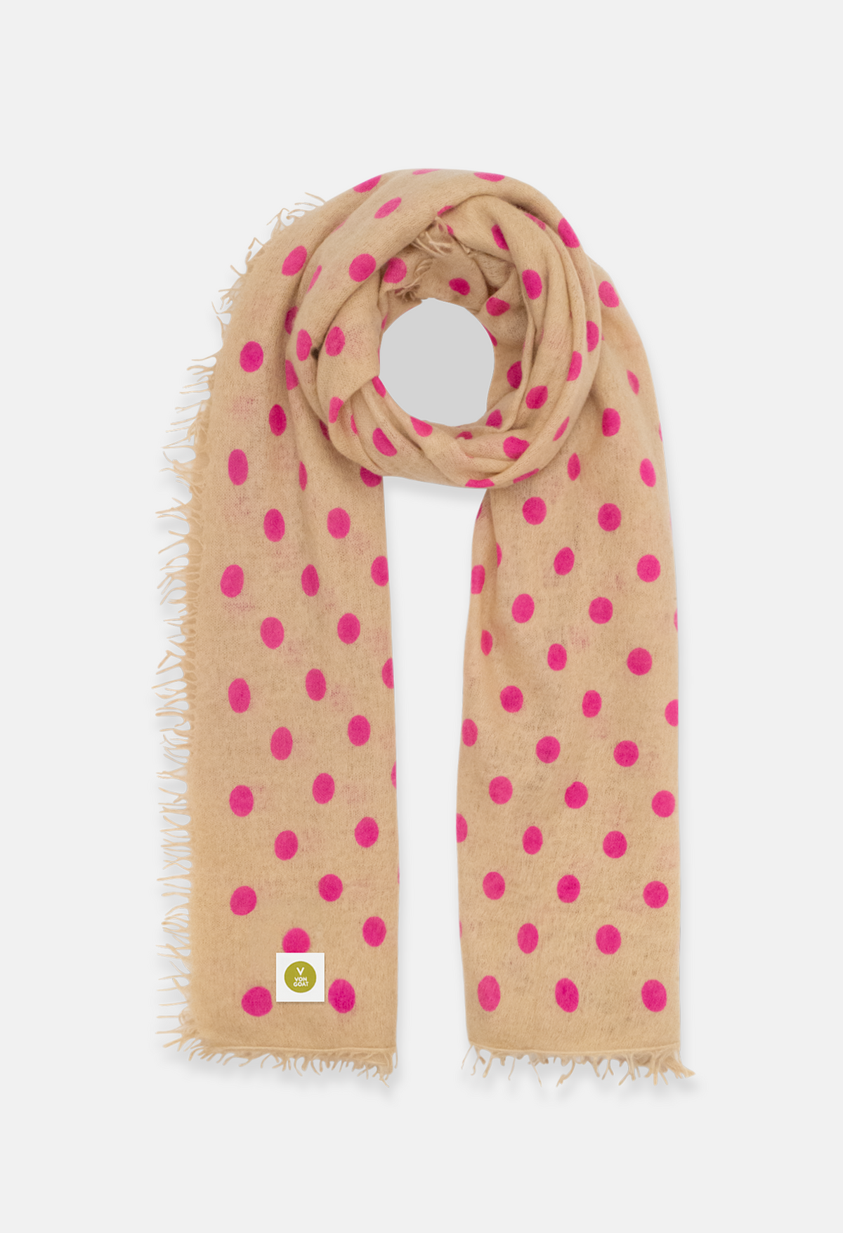 Schal Polka Dots Desert Dust/Sugar Plum