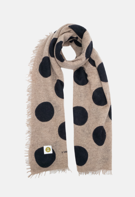 Scarf Polka Dots Mélange Mouse/Dark Navy