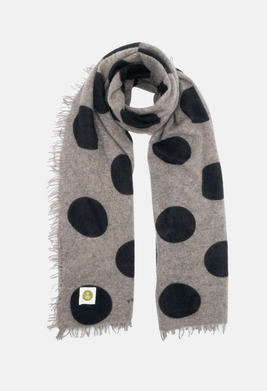 Scarf Polka Dots Mélange Brown/Black