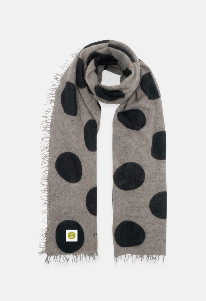 Schal Polka Dots Melange Brown/Black