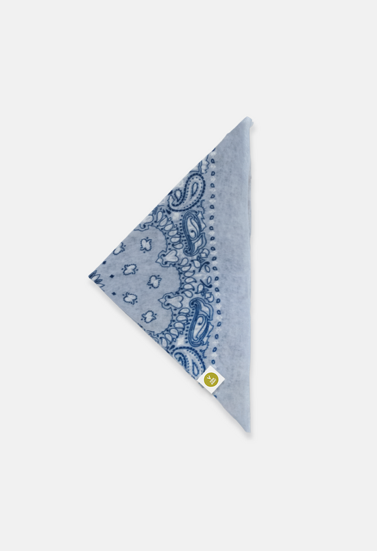 Cashmere Bandana Dreieckstuch Paisley G in Blau und Blau für Frauen von V VON GOAT Trend Accessoire aus 100 Prozent Kaschmir handgefertigt in Nepal