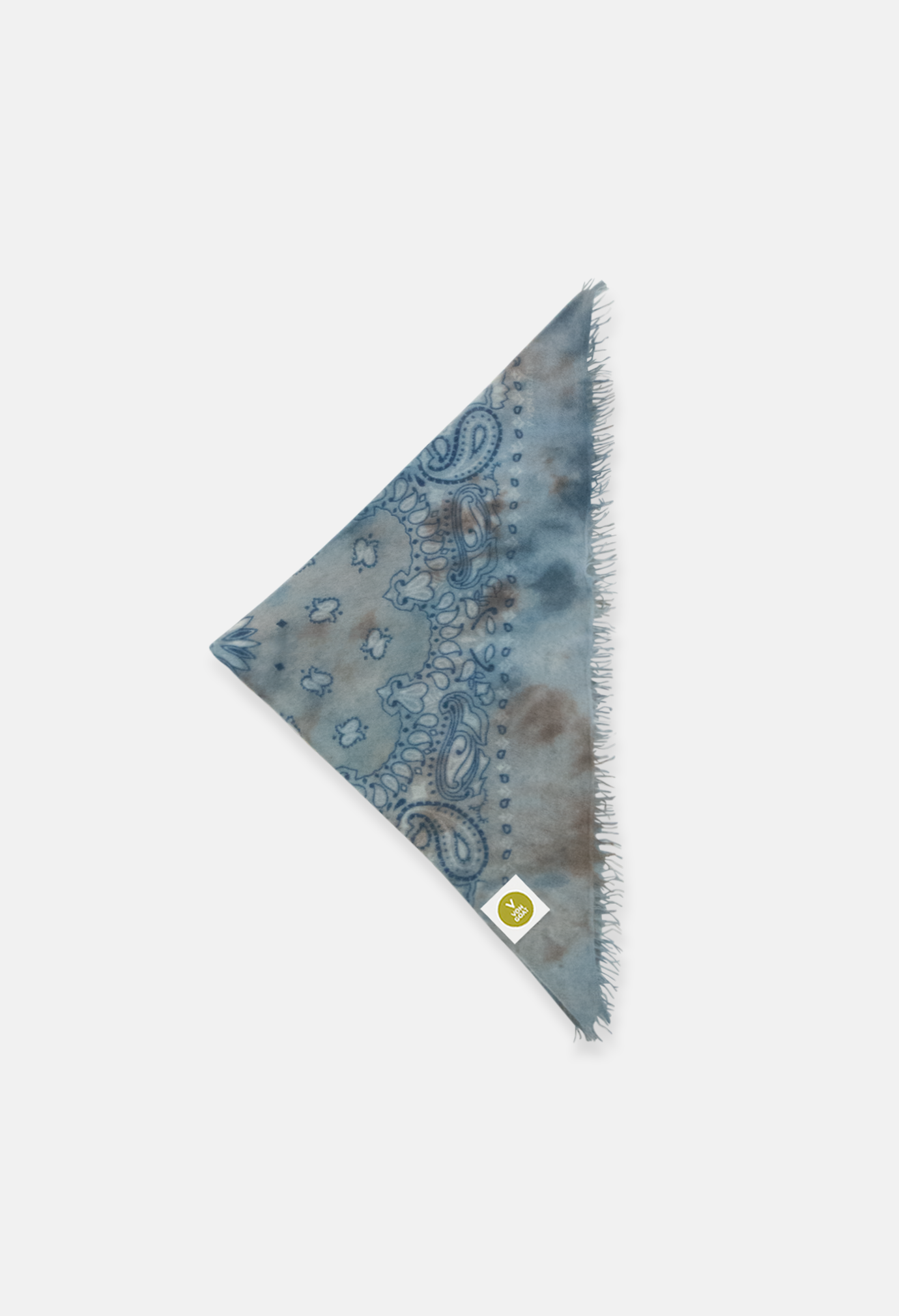 Cashmere Bandana Dreieckstuch Paisley Ice Dye A in Blau für Frauen von V VON GOAT jedes Stueck ein Unikat aus 100 Prozent Kaschmir handgefertigt in Nepal