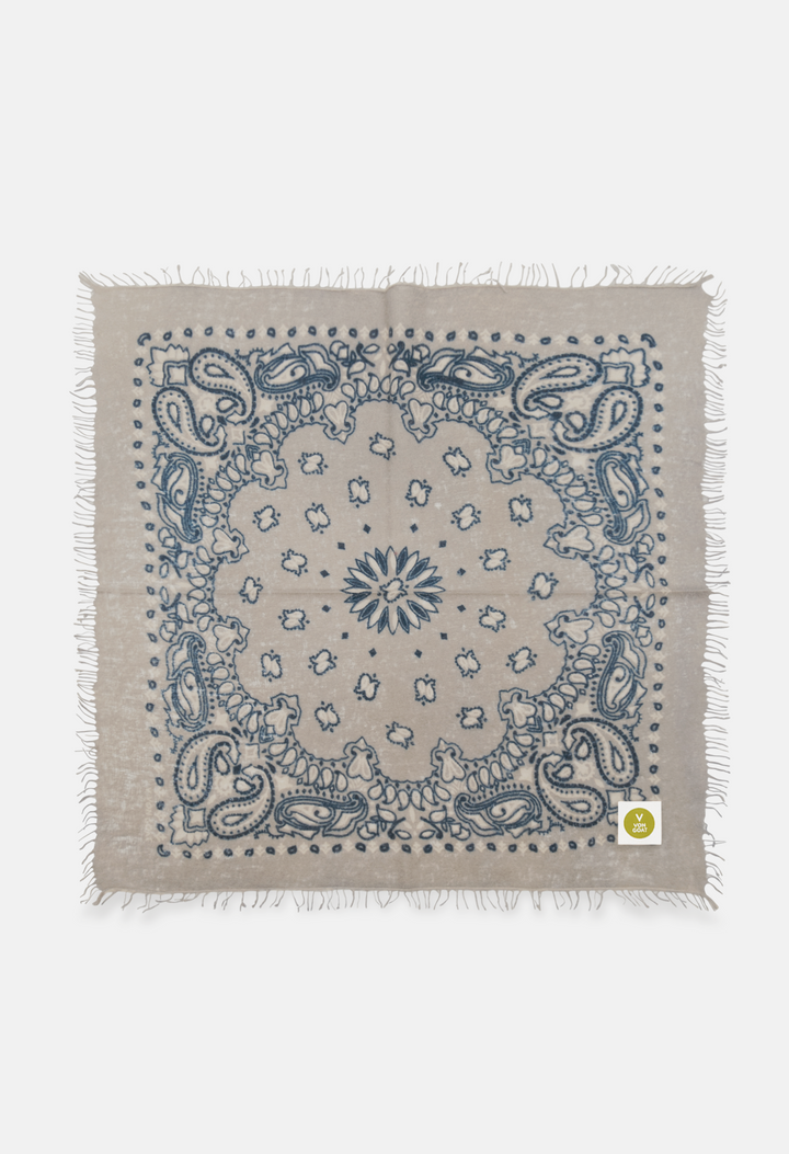 Buntes Cashmere Bandana mit Paisley Print I von V VON GOAT – farbenfrohes Kaschmir Accessoire