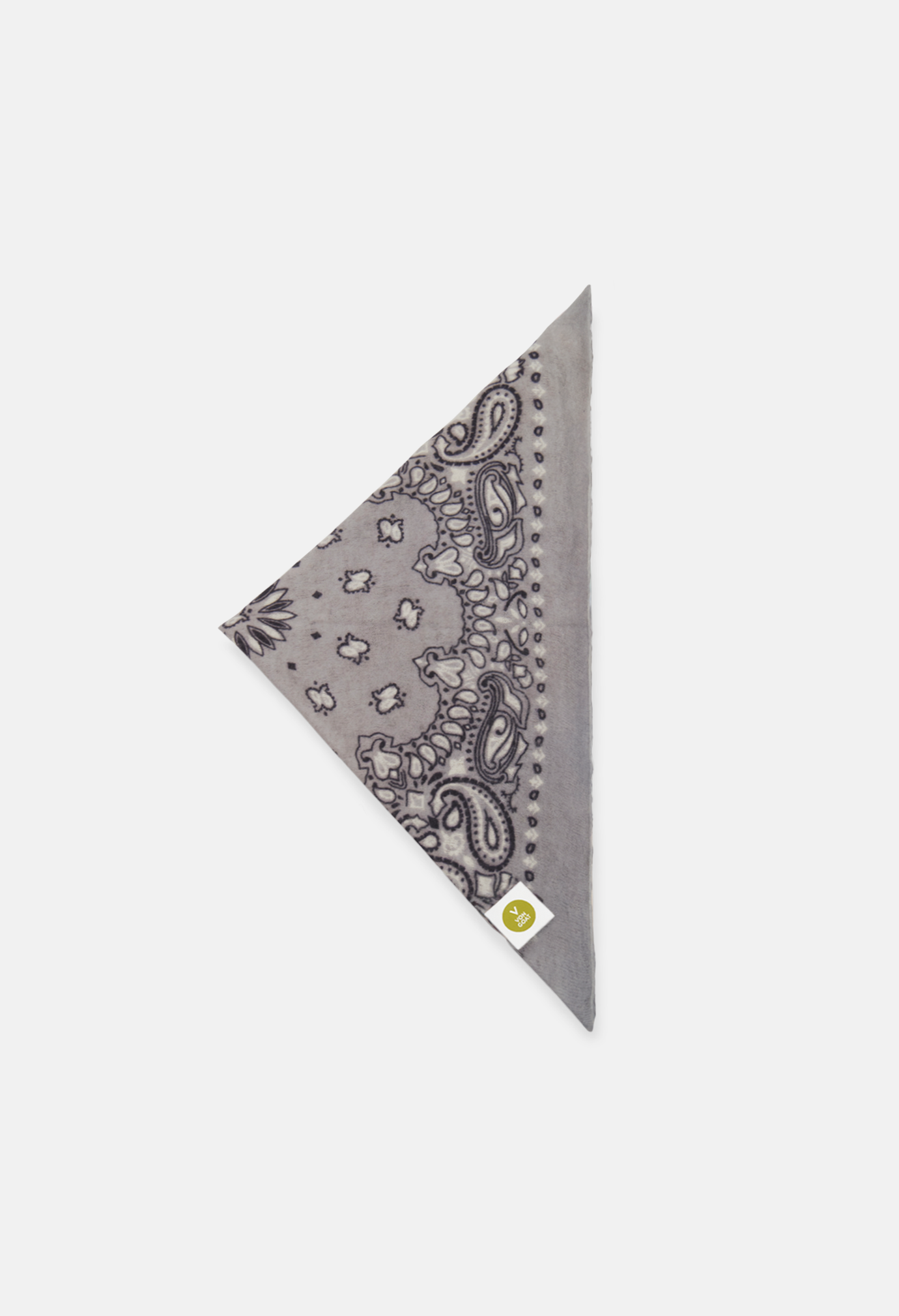 Kaschmir Tuch Bandana Paisley D in Blau und Grau für Damen von V VON GOAT Trend Accessoire aus 100 Prozent Cashmere handgefertigt in Nepal