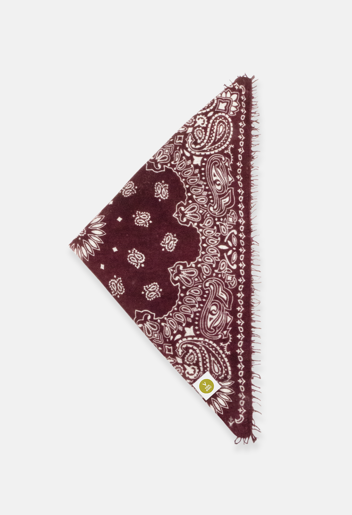 Cashmere Bandana Dreieckstuch Paisley O in Braun und Weiss für Frauen von V VON GOAT Trend Accessoire grosses Tuch aus 100 Prozent Kaschmir handgefertigt in Nepal