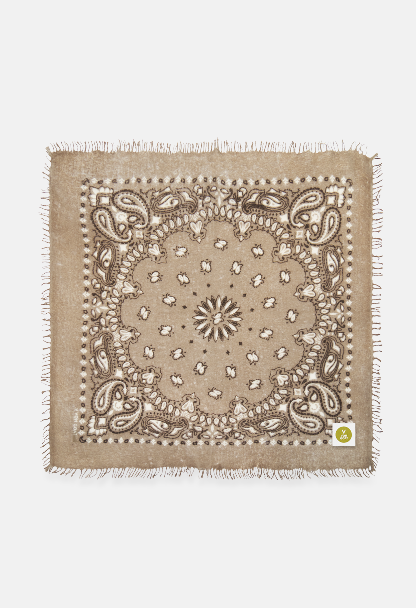 Cashmere Dreieckstuch Bandana Paisley A XL von V VON GOAT ideales Accessoire grosses Kaschmir Tuch für Frauen in bunten Farben