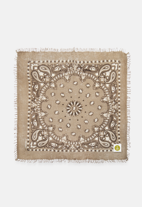 Cashmere Dreieckstuch Bandana Paisley A XL von V VON GOAT ideales Accessoire grosses Kaschmir Tuch für Frauen in bunten Farben