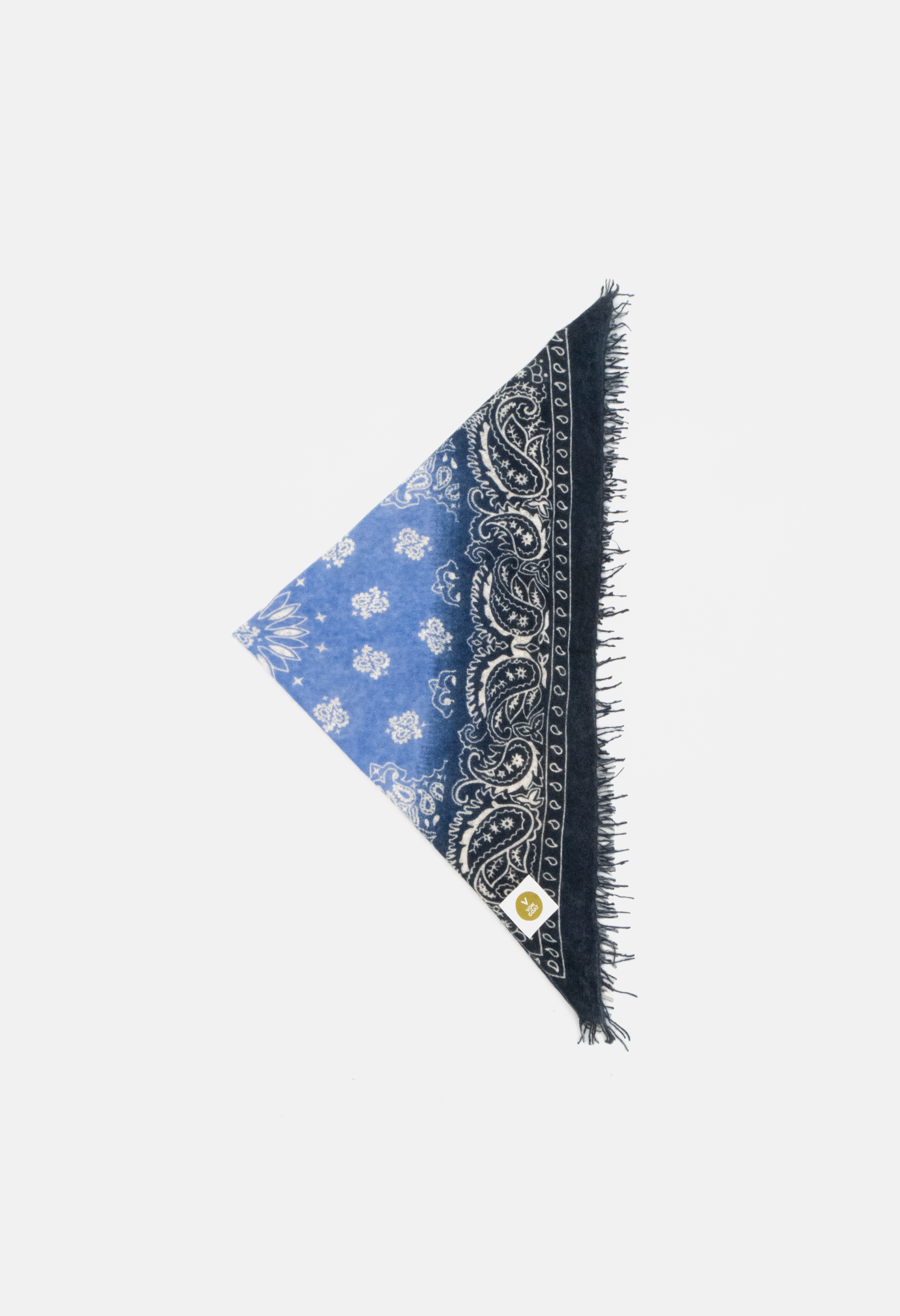 Cashmere Dreieckstuch Bandana Paisley AK in Blau und Hellblau für Frauen von V VON GOAT Trend Bandana aus 100 Prozent Kaschmir handgefertigt in Nepal