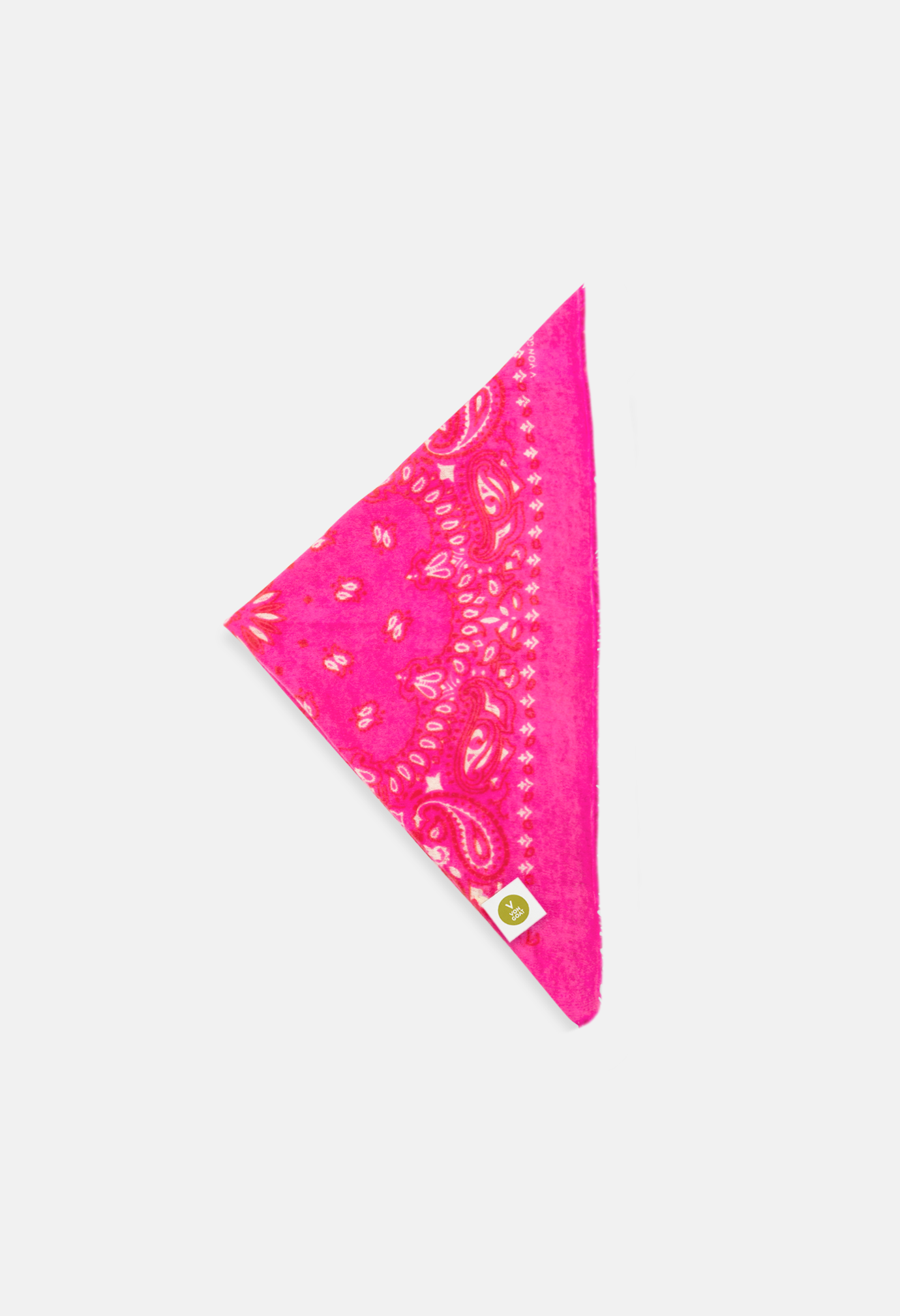 Cashmere Dreieckstuch Bandana Paisley E in Pink und Orange für Frauen von V VON GOAT Trend Bandana aus 100 Prozent Kaschmir handgefertigt in Nepal