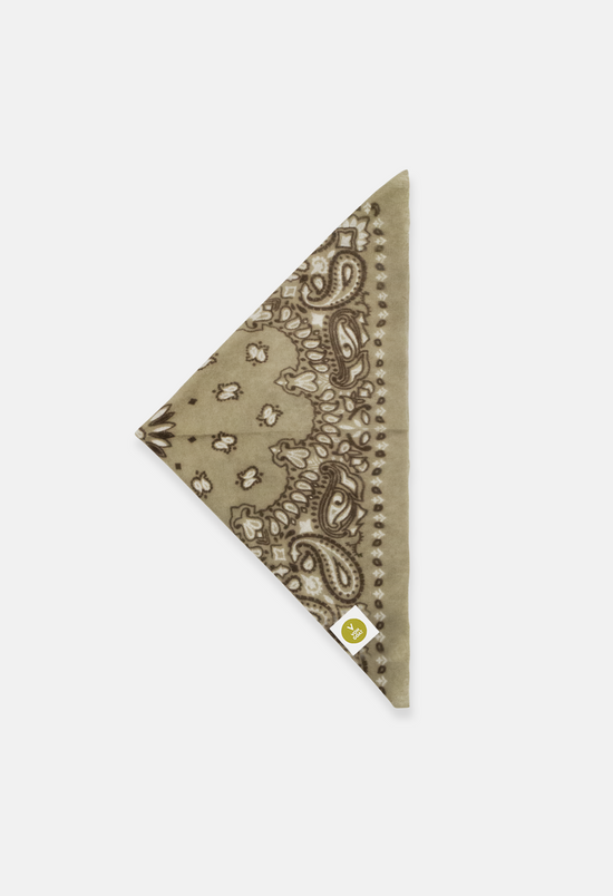 Cashmere Dreieckstuch Bandana Paisley K in Weiss und Gruen für Frauen von V VON GOAT aktuell im Trend aus 100 Prozent Kaschmir handgefertigt in Nepal