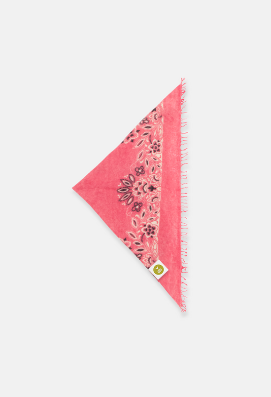Cashmere Dreieckstuch Bandana Paisley Y in Schwarz und Rosa für Frauen von V VON GOAT Trend Bandana aus 100 Prozent Kaschmir handgefertigt in Nepal