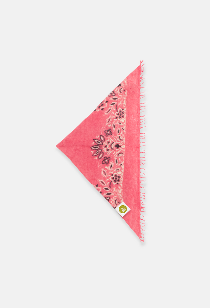 Cashmere Dreieckstuch Bandana Paisley Y in Schwarz und Rosa für Frauen von V VON GOAT Trend Bandana aus 100 Prozent Kaschmir handgefertigt in Nepal