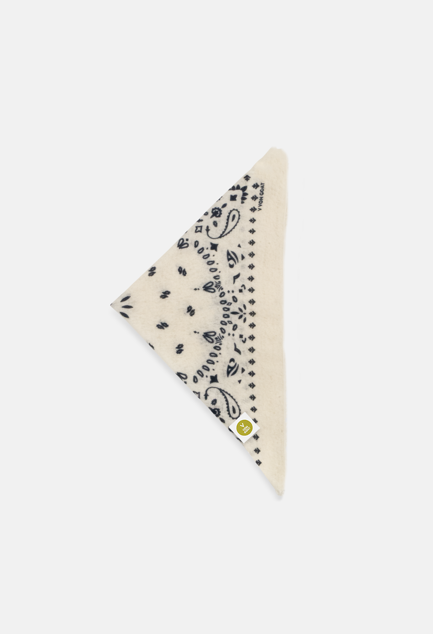 Cashmere Dreieckstuch Bandana Paisley Z in Schwarz und Beige für Frauen von V VON GOAT Trend Bandana aus 100 Prozent Kaschmir handgefertigt in Nepal