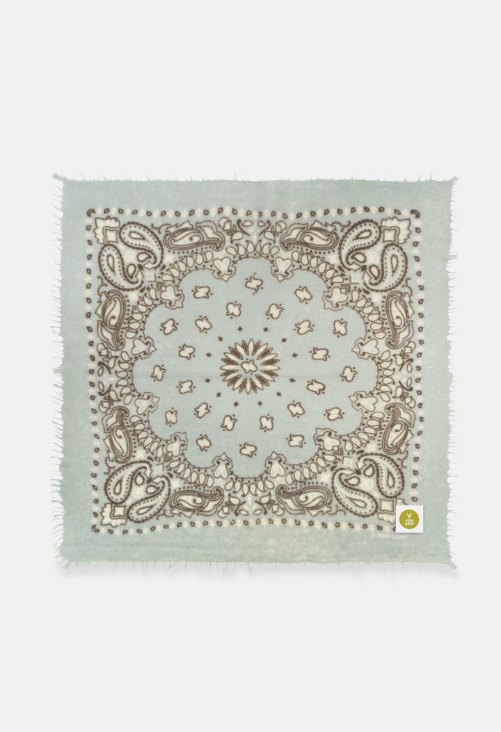 Handgefertigtes Cashmere Dreieckstuch mit Paisley Muster L von V VON GOAT – Kaschmir Tuch für Damen