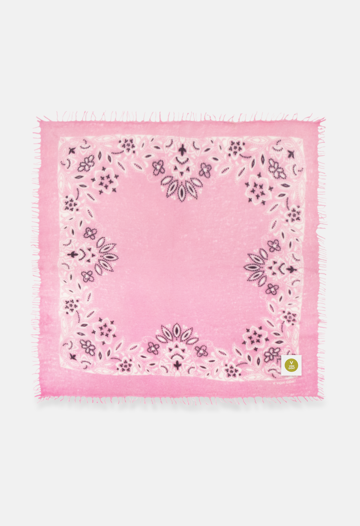 Farbiges Cashmere Dreieckstuch mit Paisley Print X von V VON GOAT – Kaschmir Accessoire für Damen