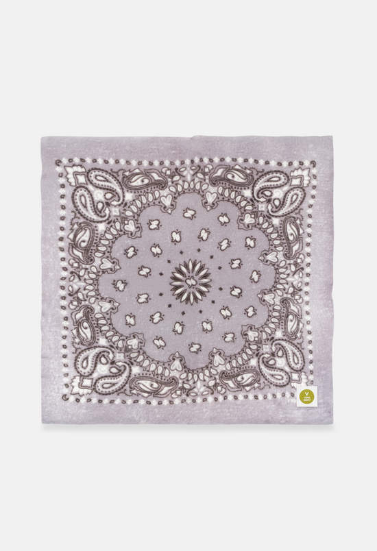 Cashmere Tuch Bandana Paisley M in Lila und Weiss von V VON GOAT perfektes Mode Geschenk Paisley Muster Kaschmir Tuch für Frauen handgefertigt in Nepal