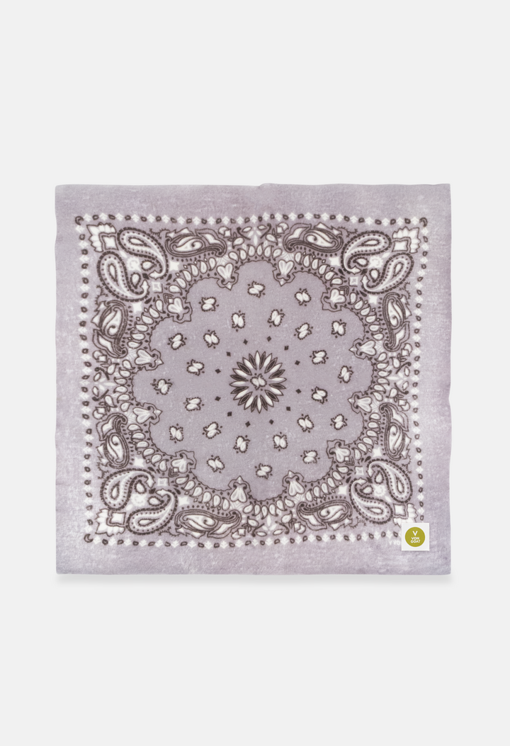 Cashmere Tuch Bandana Paisley M in Lila und Weiss von V VON GOAT perfektes Mode Geschenk Paisley Muster Kaschmir Tuch für Frauen handgefertigt in Nepal