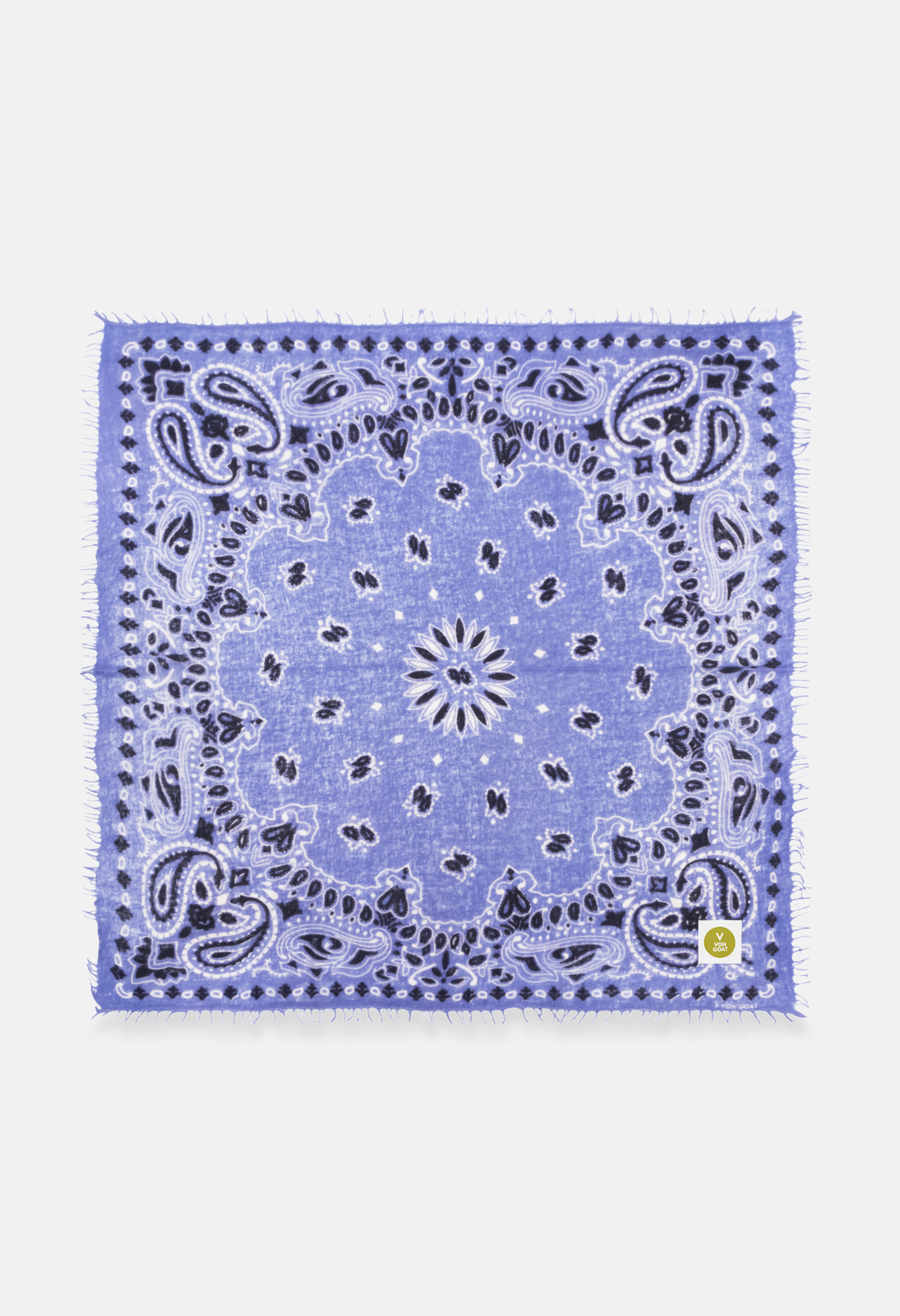 Cashmere Tuch Bandana Paisley S in Weiss und Lila von V VON GOAT perfektes Mode Geschenk grosses Kaschmir Tuch Paisley Muster für Frauen handgefertigt