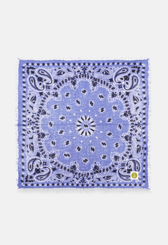 Cashmere Tuch Bandana Paisley S in Weiss und Lila von V VON GOAT perfektes Mode Geschenk grosses Kaschmir Tuch Paisley Muster für Frauen handgefertigt