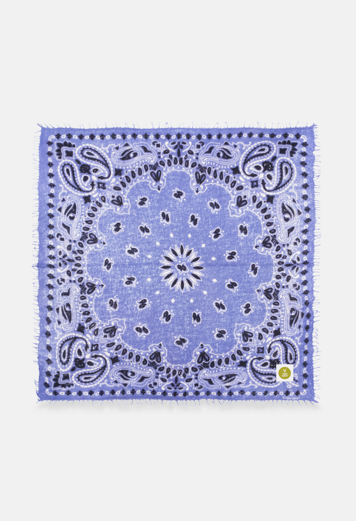 Cashmere Tuch Bandana Paisley S in Weiss und Lila von V VON GOAT perfektes Mode Geschenk grosses Kaschmir Tuch Paisley Muster für Frauen handgefertigt