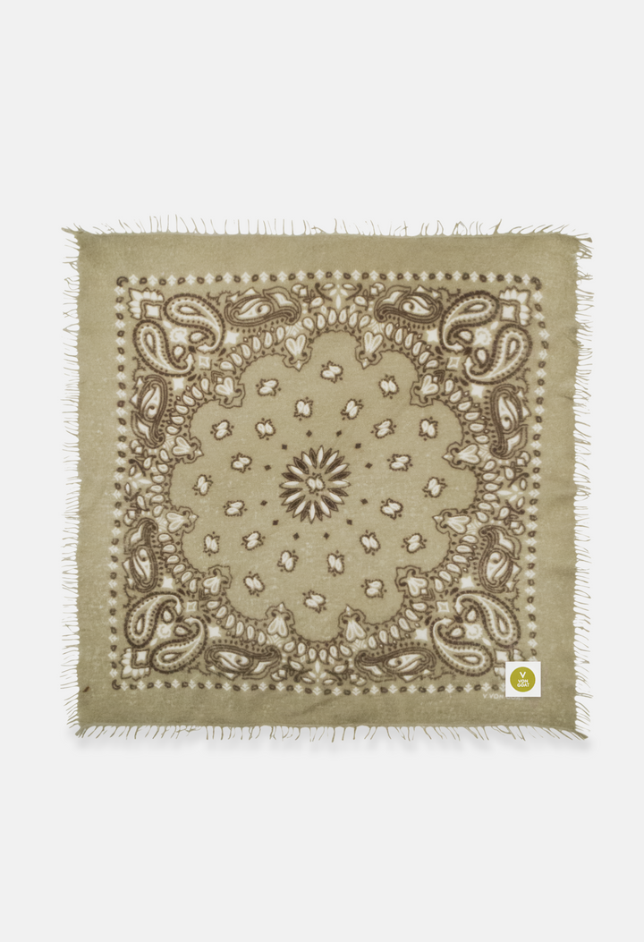 Cashmere Tuch Paisley K für Frauen von V VON GOAT – 100% Kaschmir Bandana handgefertigt in Nepal