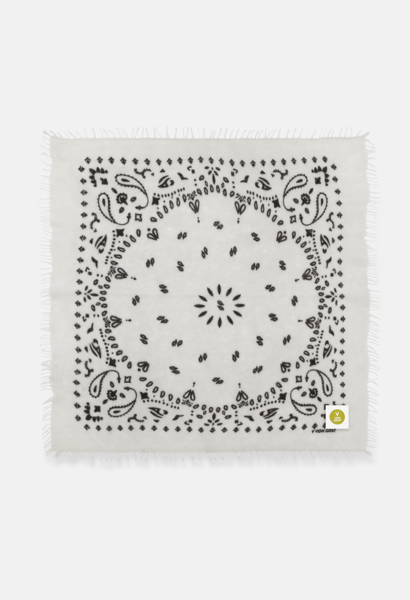 Kaschmir Bandana mit Paisley Print U von V VON GOAT – farbiges Cashmere Tuch für Frauen