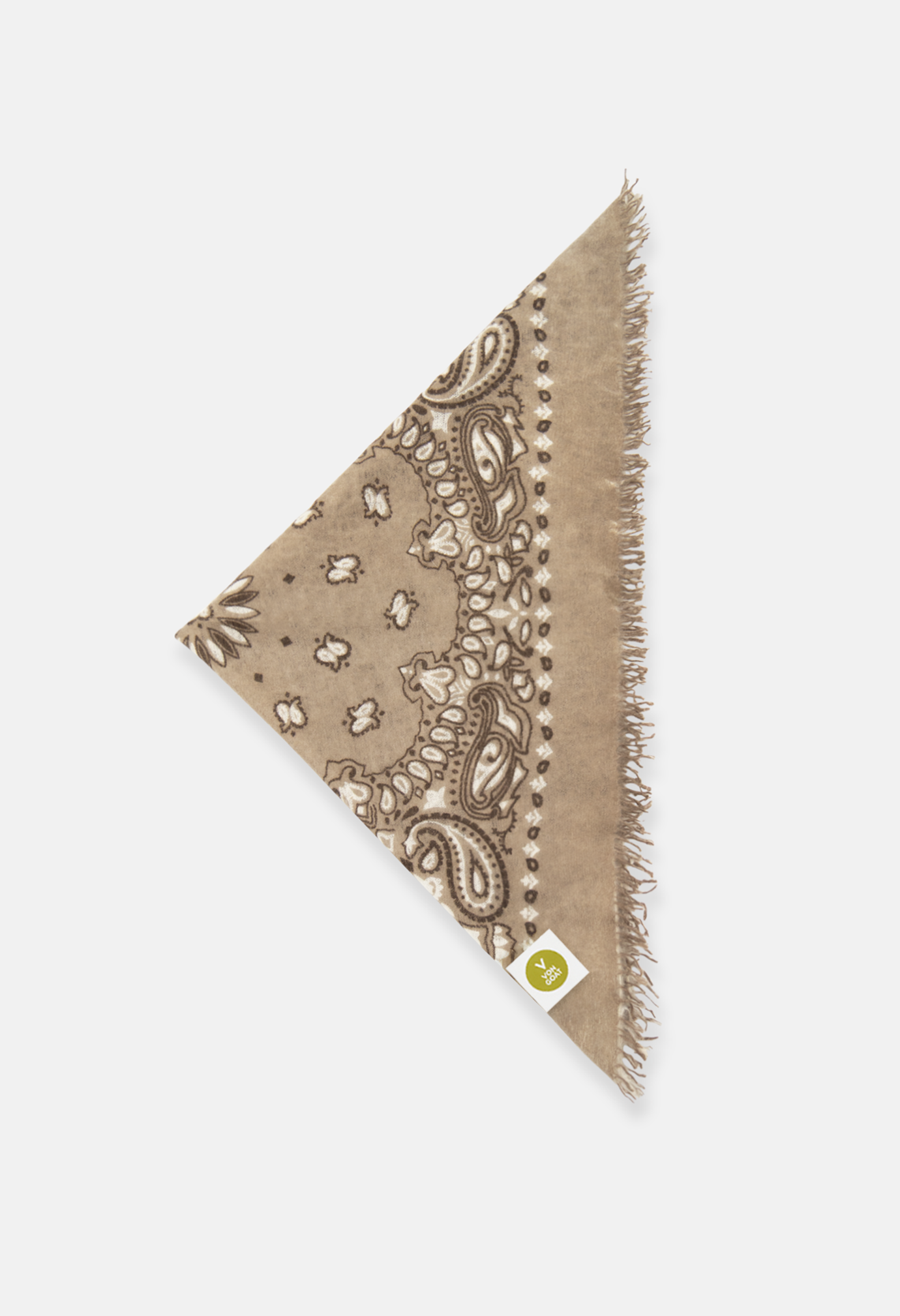 Kaschmir Bandana Tuch Paisley A XL für Damen von V VON GOAT grosses Cashmere Tuch aktuell im Trend handgefertigt in Nepal