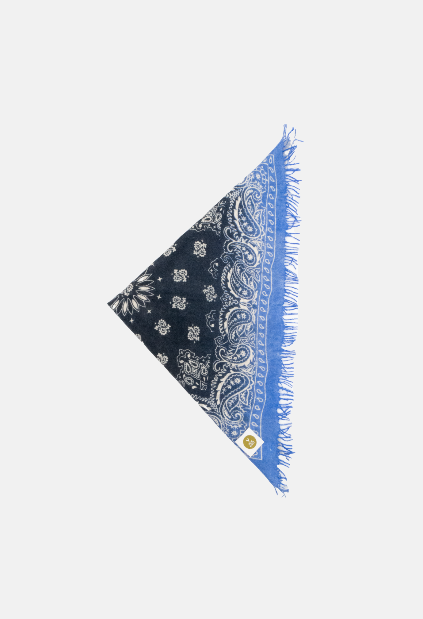 Kaschmir Bandana Tuch Paisley AH in Hellblau und Blau für Damen von V VON GOAT Trend Bandana aus 100 Prozent Cashmere handgefertigt in Nepal
