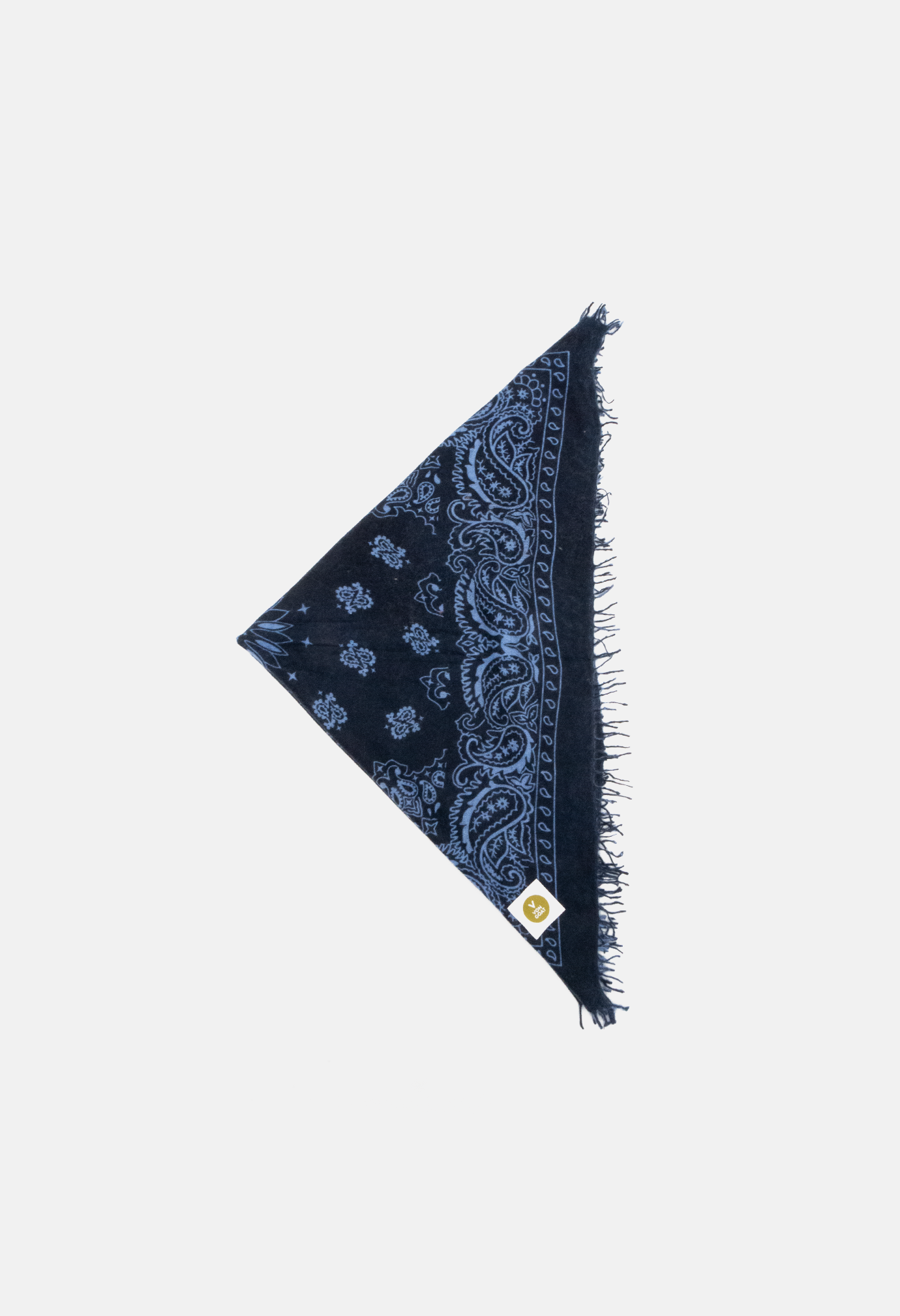 Kaschmir Bandana Tuch Paisley AL in Blau und Hellblau für Damen von V VON GOAT aktuell im Trend aus 100 Prozent Cashmere handgefertigt in Nepal