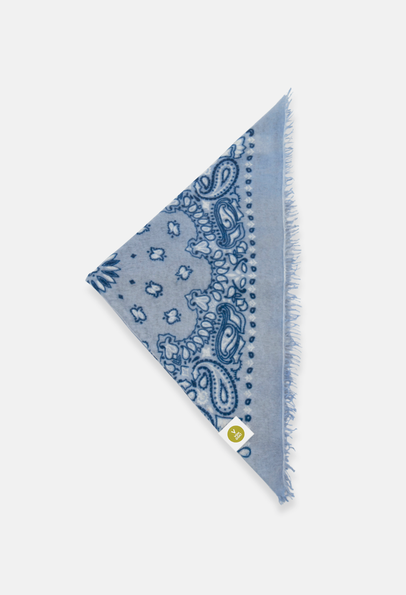 Kaschmir Bandana Tuch Paisley G in Blau und Blau für Damen von V VON GOAT aktuell im Trend grosses Tuch aus 100 Prozent Cashmere handgefertigt in Nepal