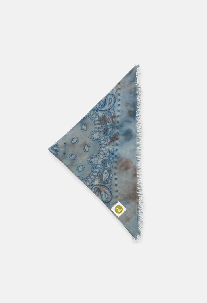 Kaschmir Bandana Tuch Paisley Ice Dye A für Damen von V VON GOAT einzigartiges Unikat aus 100 Prozent Cashmere handgefertigt in Nepal
