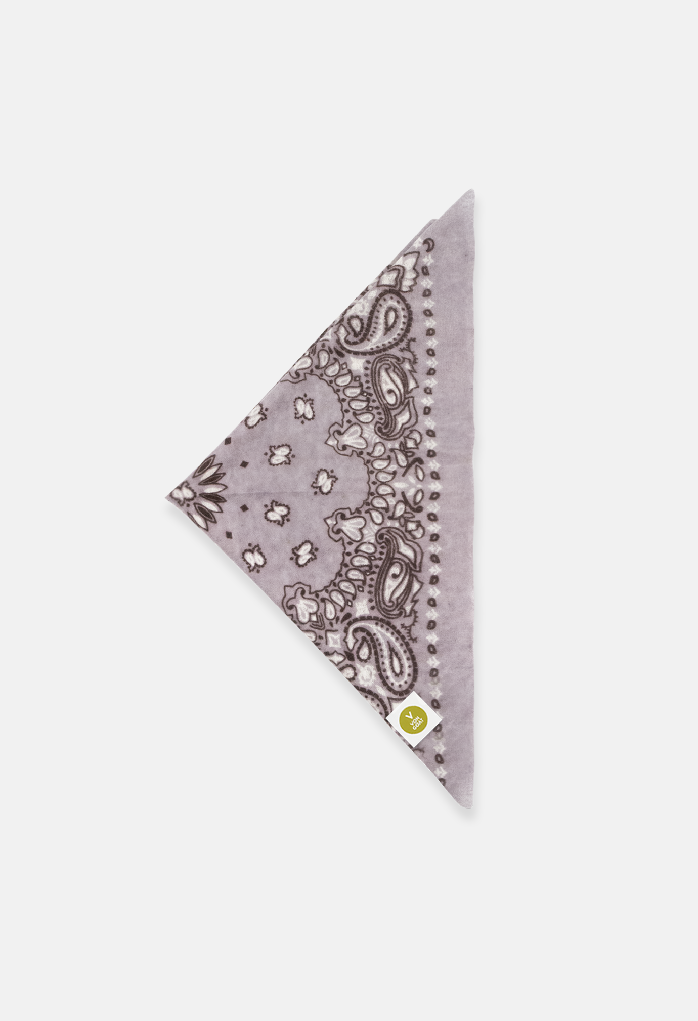 Kaschmir Bandana Tuch Paisley M in Weiss und Lila für Damen von V VON GOAT aktuell im Trend aus 100 Prozent Cashmere handgefertigt in Nepal