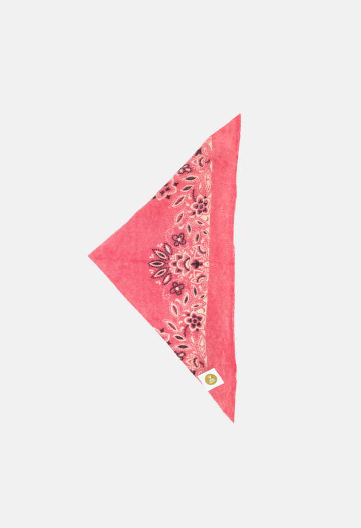 Kaschmir Bandana Tuch Paisley Y in Pink und Weiss für Damen von V VON GOAT Trend Accessoire aus 100 Prozent Cashmere handgefertigt in Nepal