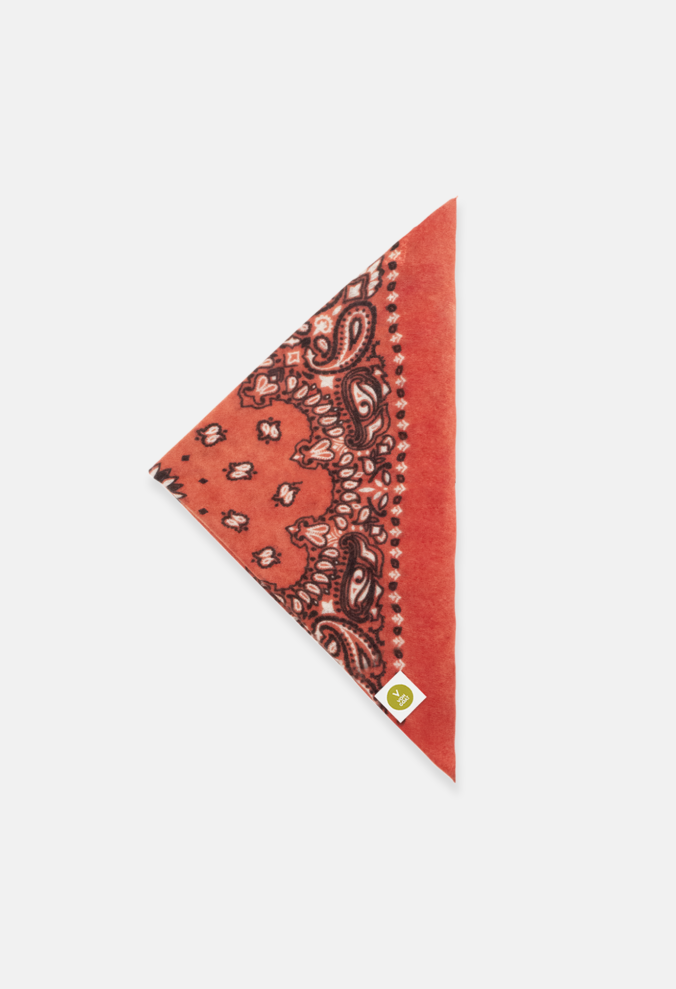 Kaschmir Bandana Tuch Paisley J in Rot und Schwarz für Damen von V VON GOAT Trend Bandana aus 100 Prozent Cashmere handgefertigt in Nepal