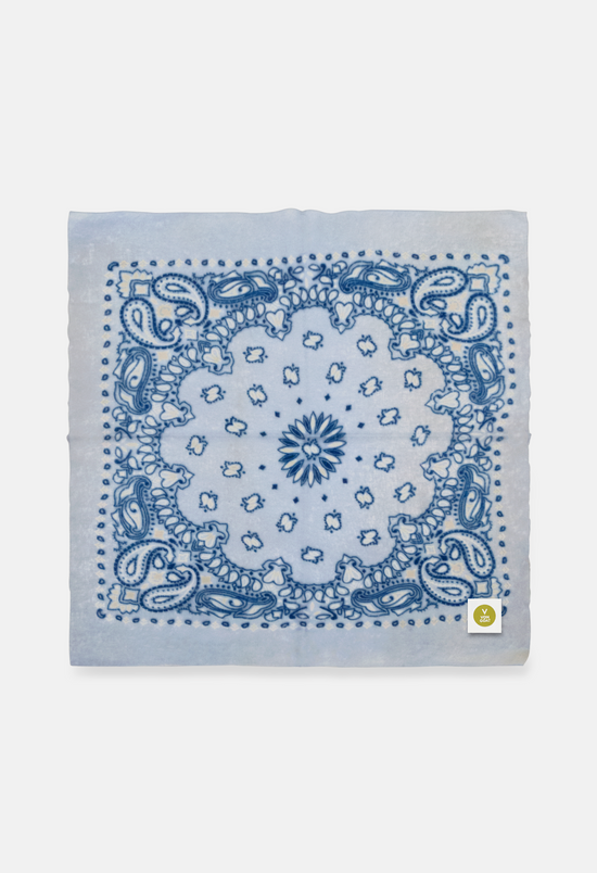 Kaschmir Dreieckstuch Bandana Paisley G in Blau und Blau von V VON GOAT perfektes Geschenk Paisley Muster Cashmere Tuch für Damen handgefertigt in Nepal