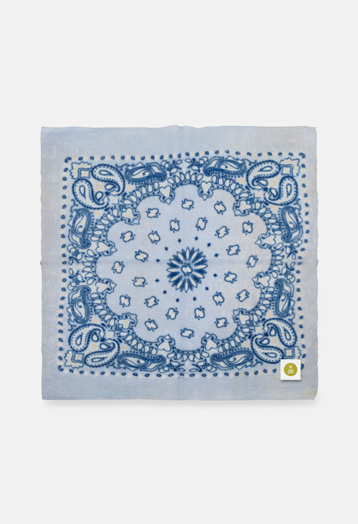 Kaschmir Dreieckstuch Bandana Paisley G in Blau und Blau von V VON GOAT perfektes Geschenk Paisley Muster Cashmere Tuch für Damen handgefertigt in Nepal