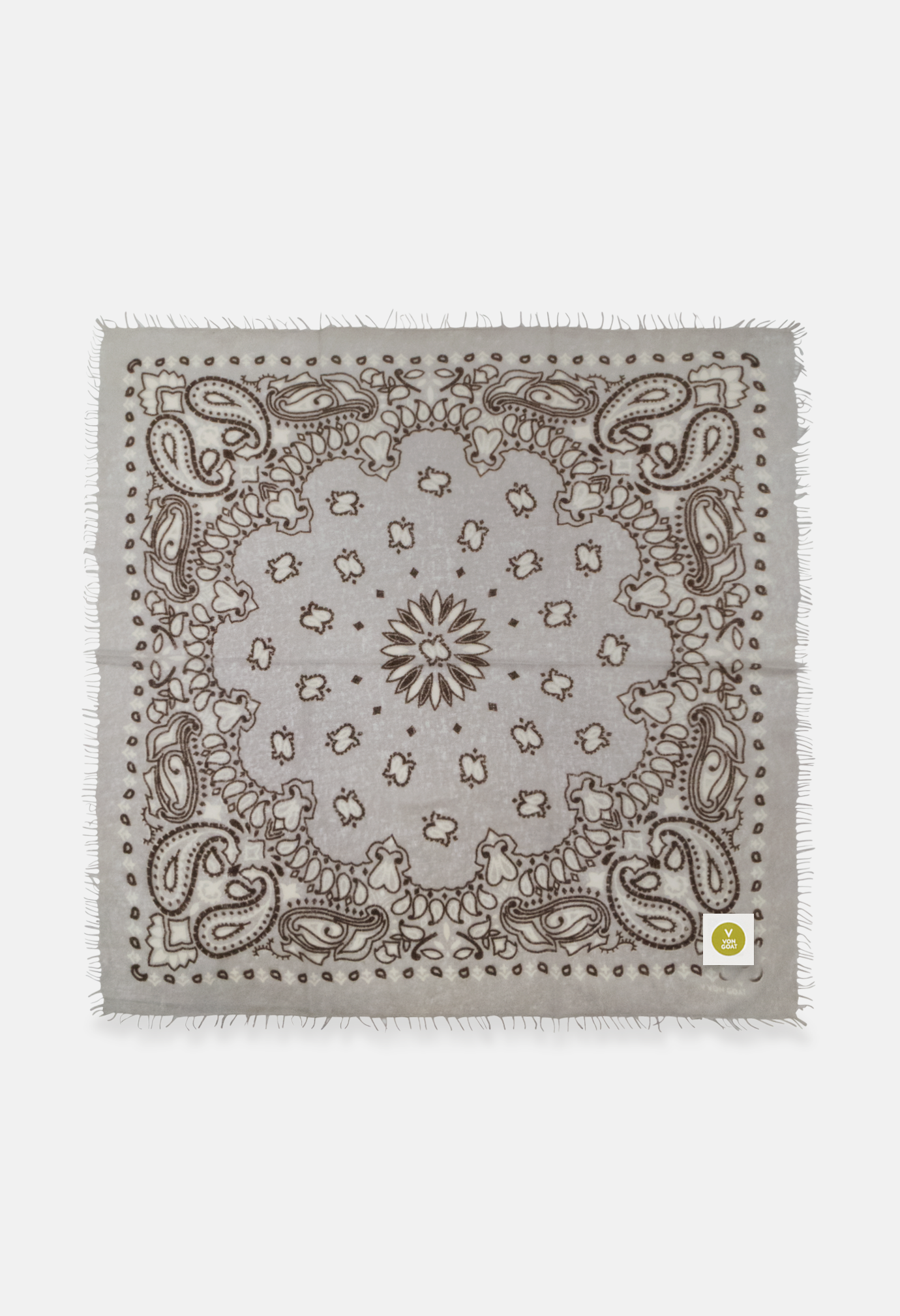Kaschmir Dreieckstuch Bandana Paisley L in Weiss und Hellblau von V VON GOAT perfektes Geschenk grosses Kaschmir Tuch Paisley Muster für Damen handgefertigt