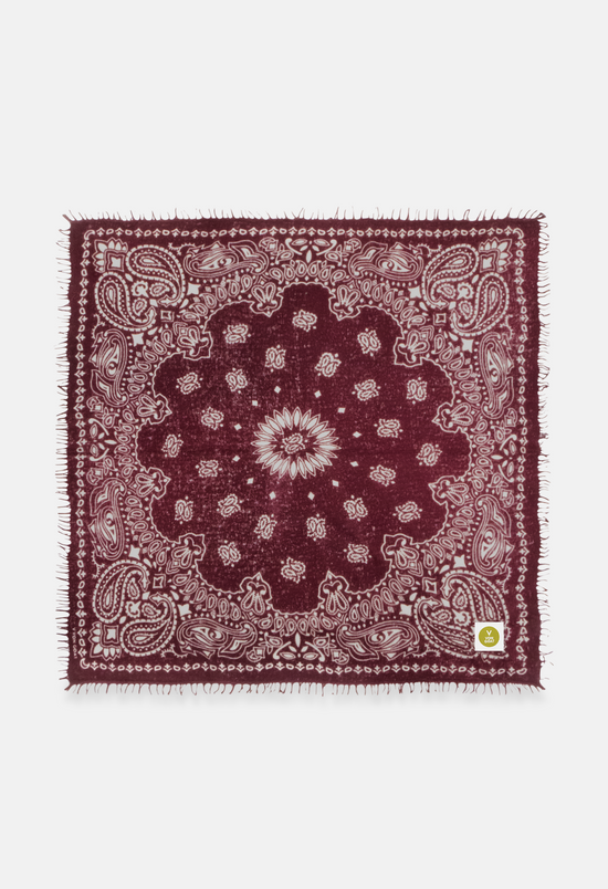 Kaschmir Dreieckstuch Bandana Paisley O in Weiss und Braun von V VON GOAT perfektes Geschenk grosses Kaschmir Tuch Paisley Muster für Damen handgefertigt