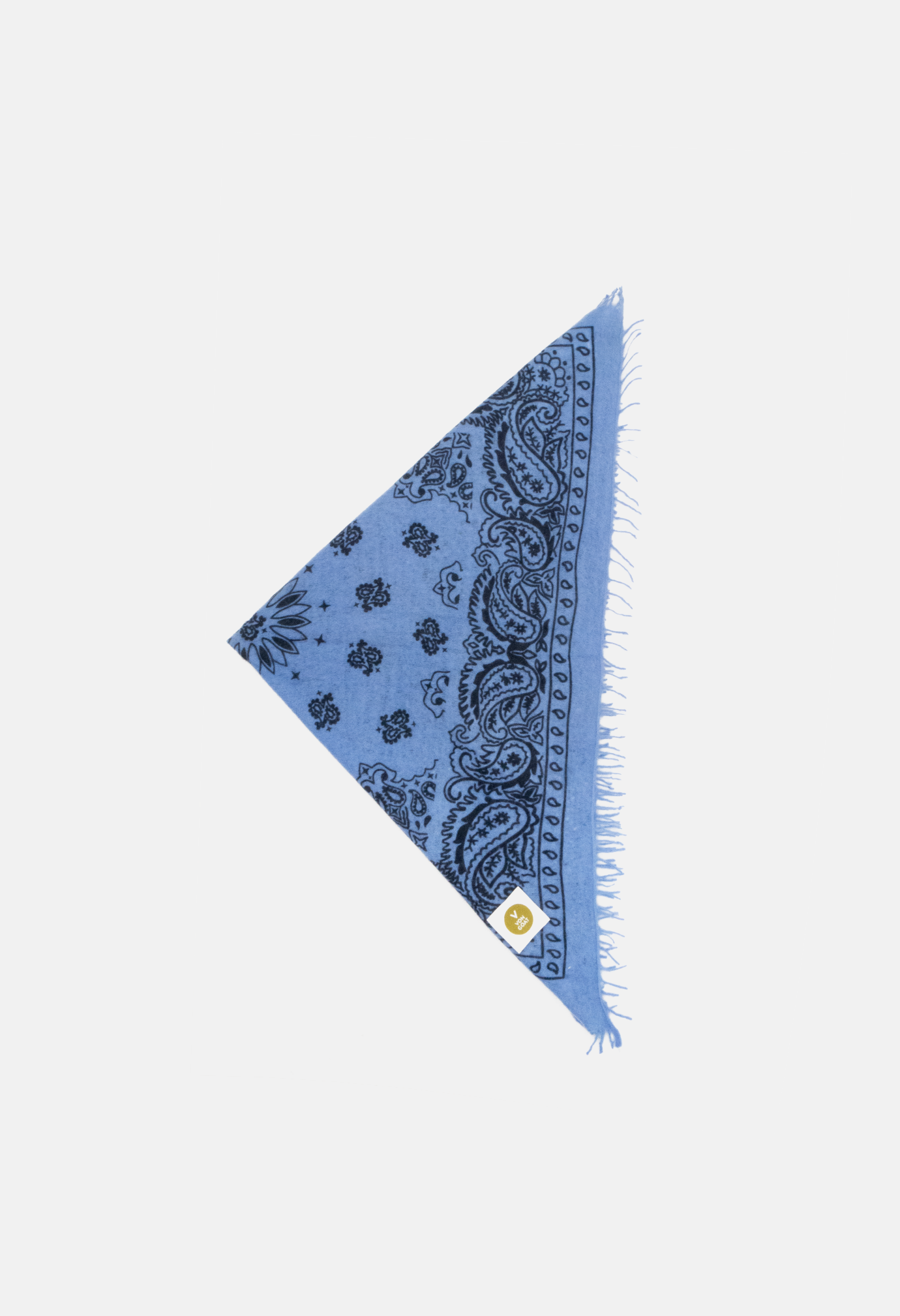Kaschmir Tuch Bandana Paisley AJ in Blau und Blau für Damen von V VON GOAT Trend Accessoire aus 100 Prozent Cashmere handgefertigt in Nepal