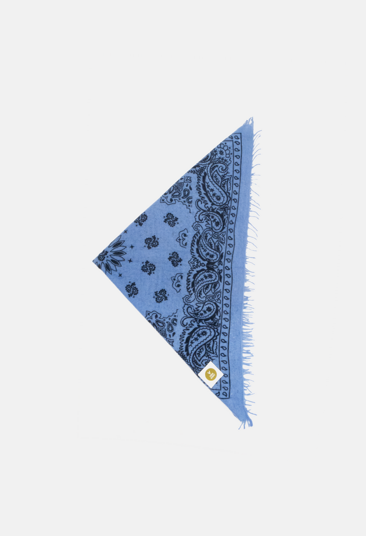 Kaschmir Tuch Bandana Paisley AJ in Blau und Blau für Damen von V VON GOAT Trend Accessoire aus 100 Prozent Cashmere handgefertigt in Nepal