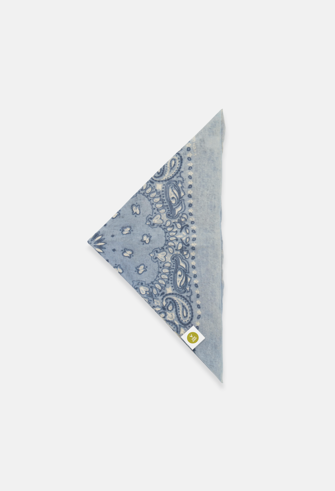 Kaschmir Tuch Bandana Paisley C in Hellblau und Blau für Damen von V VON GOAT aktuell im Trend aus 100 Prozent Cashmere handgefertigt in Nepal