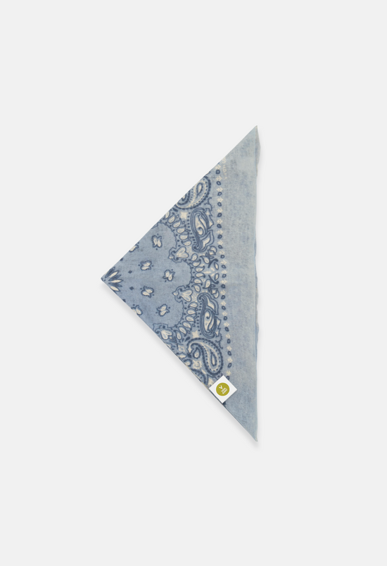 Kaschmir Tuch Bandana Paisley C in Hellblau und Blau für Damen von V VON GOAT aktuell im Trend aus 100 Prozent Cashmere handgefertigt in Nepal