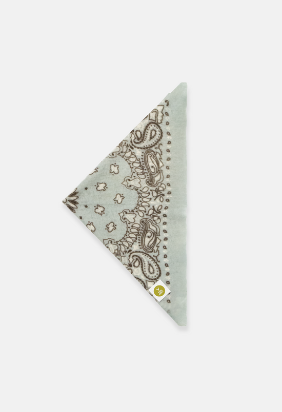 Kaschmir Tuch Bandana Paisley L in Hellblau und Weiss für Damen von V VON GOAT Trend Accessoire aus 100 Prozent Cashmere handgefertigt in Nepal